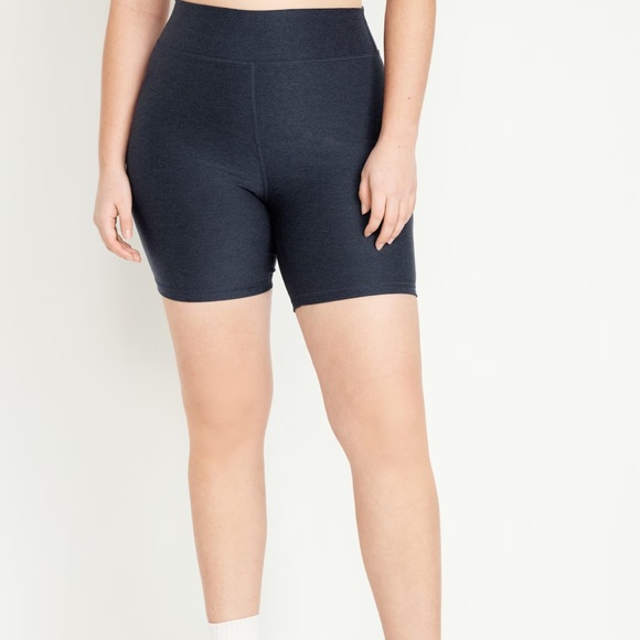 NWT OLD NAVY Extra High-Waisted Cloud+ Biker Shorts -- 6-inch inseaDusk Navy - Picture 5 of 10